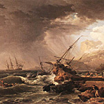 C.-J. Vernet : Tempesta con Relitto, 1754, olio su tela, Wallace Collection, Londra